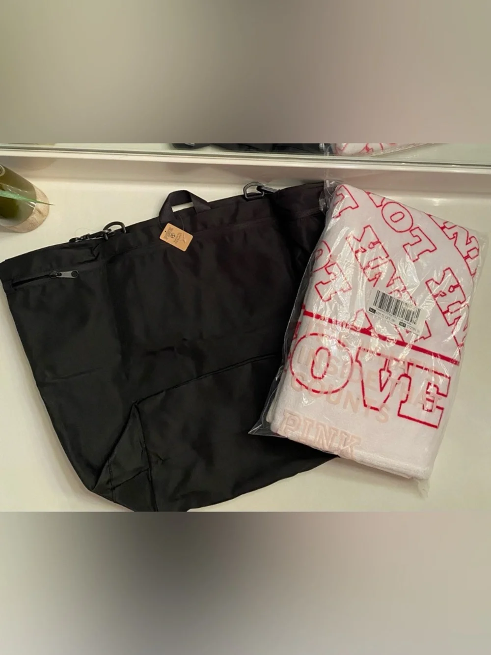 PINK Victoria's Secret Convertible Backpack with Logo Towel